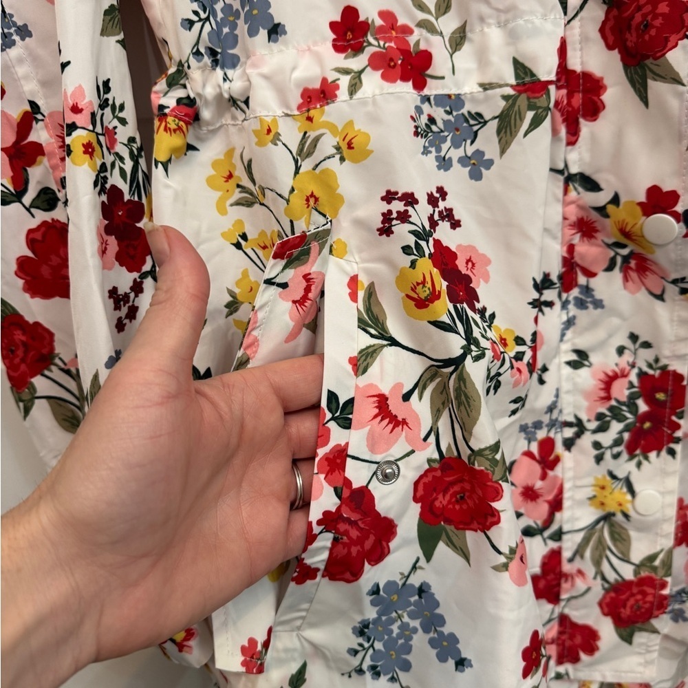 Floral Zippered Women's Spring Jacket. Cottagecore floral girly spring Size L - Picture 5 of 9